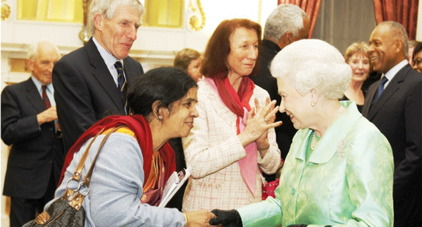 Bharathi meeting the queen